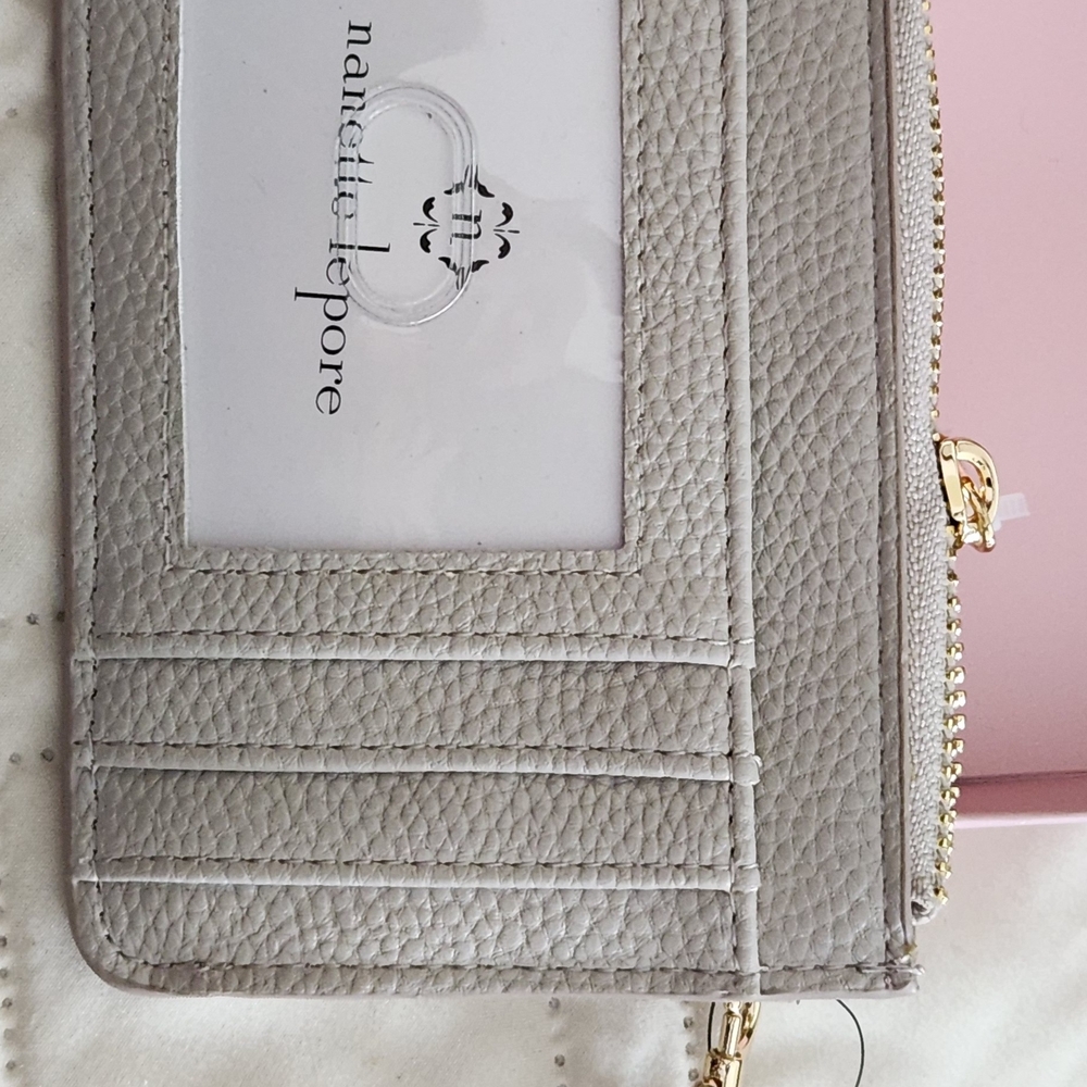 Nanette Lepore Women's Card Holder & Coin Wallet - Pink, Gray, Black - Picture 4 of 7